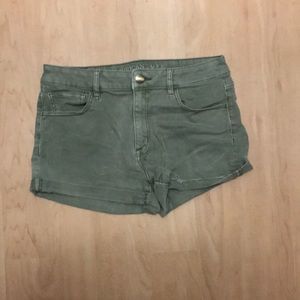 Olive green shorts